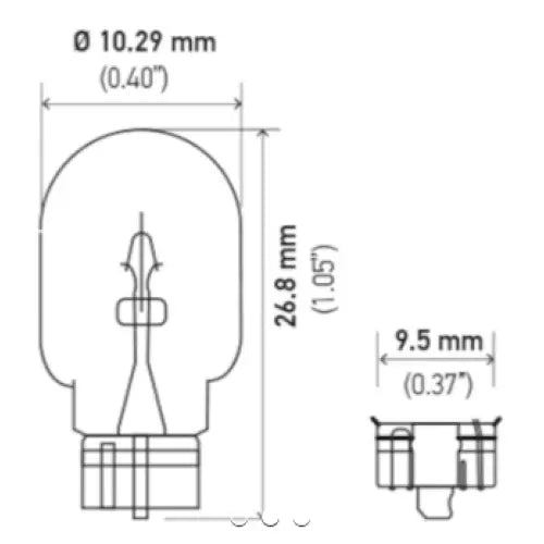 Hella Easy To Install Multi Purpose Light Bulb 2845 - 24V 5W W2.1X9.5D T3