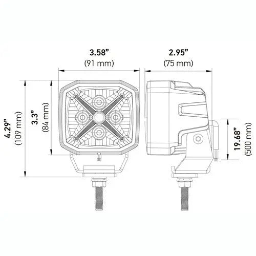 Hella Electromagnetic Compatibility Driving/ Fog Light 358233941 - X-Treme Spotlight XT-3A Amber