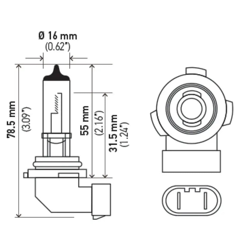 Hella H10 12V 65W Xen White Bulb (Pair) - Truck & Automotive