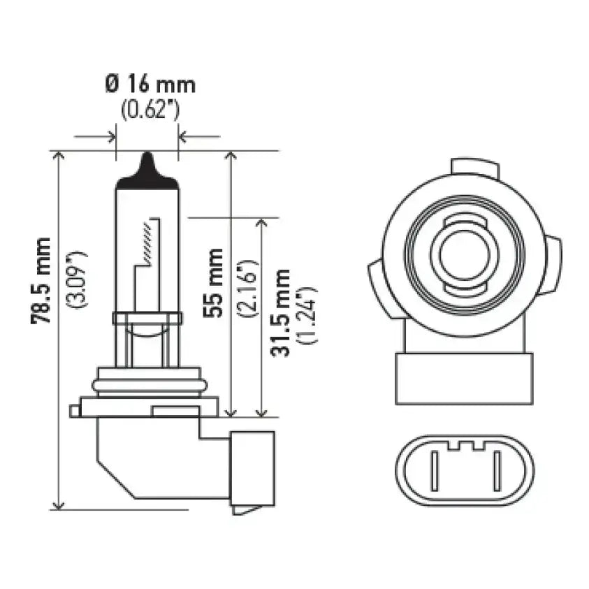Hella H10 12V 65W Xen White Bulb (Pair) - Truck & Automotive