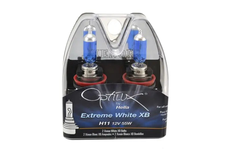 Hella H11 12V 55W Xenon White XB Bulb (Pair) - Truck & Automotive