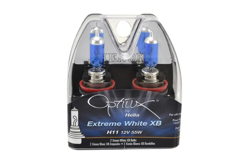 Hella H11 12V 55W Xenon White XB Bulb (Pair) - Truck & Automotive