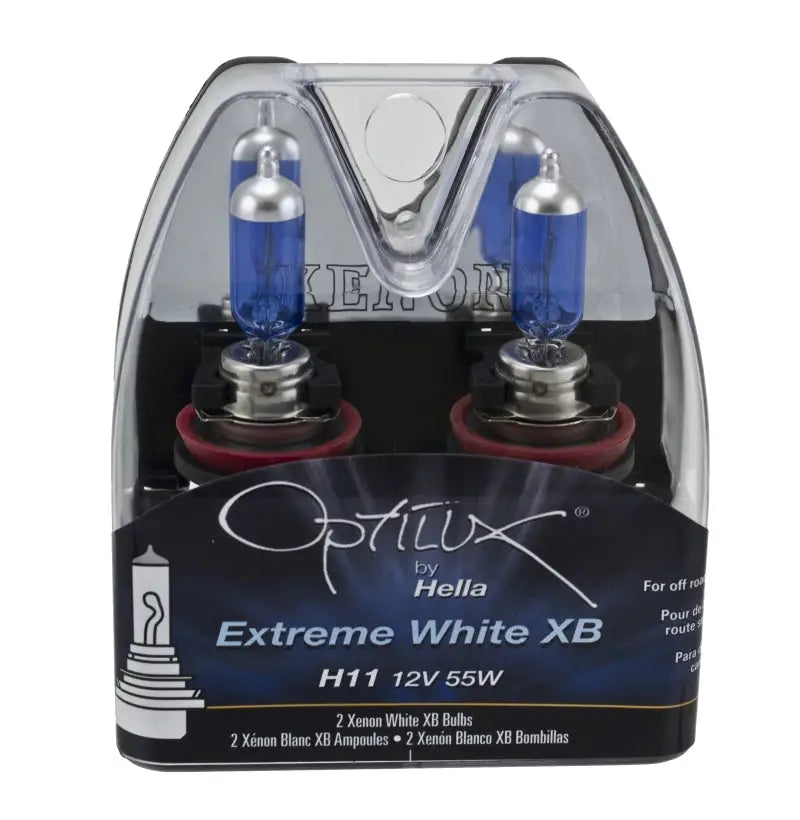 Hella H11 12V 55W Xenon White XB Bulb (Pair) - Truck & Automotive