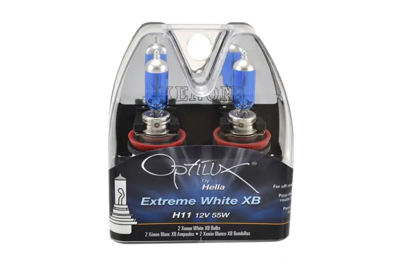Hella H11 12V 55W Xenon White XB Bulb (Pair) - Truck & Automotive