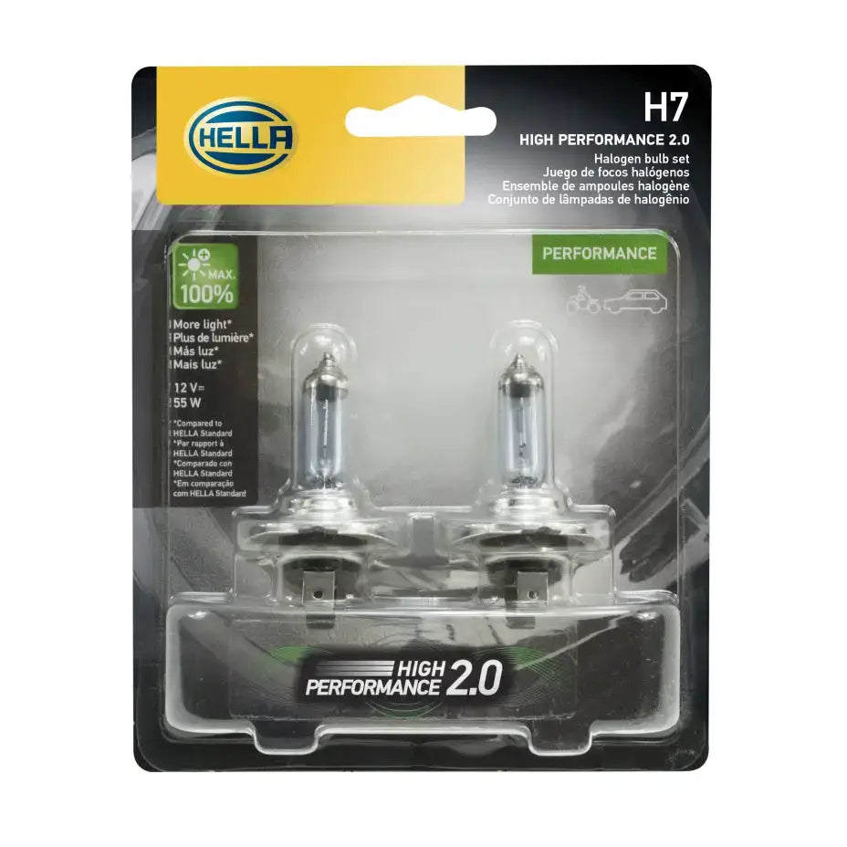 Hella H7 12V 55W PX26D HP2.0 Halogen Bulbs - Truck & Automotive