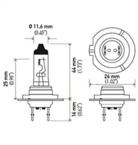 Hella H7 12V 55W PX26D HP2.0 Halogen Bulbs - Truck & Automotive