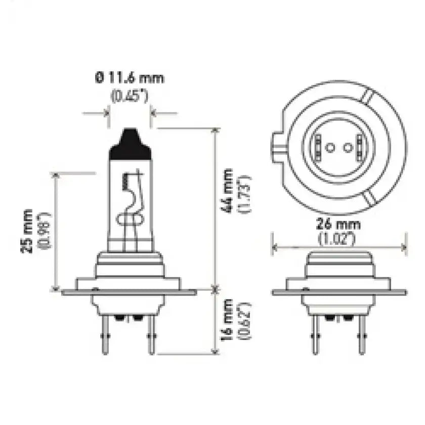 Hella H7 12V 55W PX26D HP2.0 Halogen Bulbs - Truck & Automotive