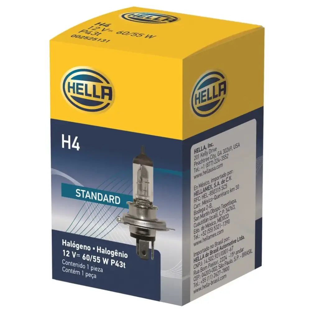 Hella Halogen H4 12V 60/55W Bulb - Powersports