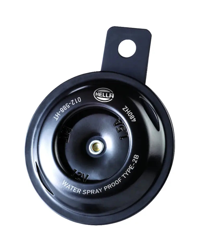 Hella Horn Bl Blk Disc Ht Mcycle 12V Univ - Truck & Automotive