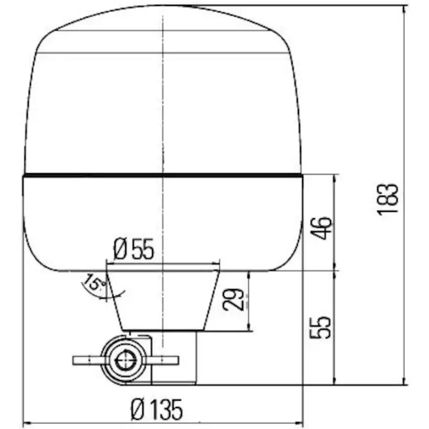 Hella Led Lamp 12/24V Amber Flex Mounting 2Rl - Truck & Automotive
