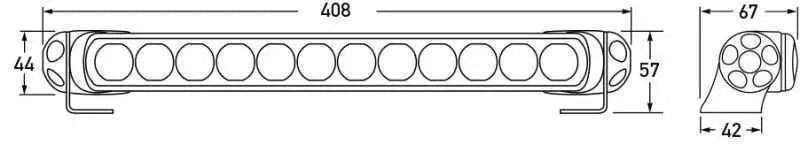 Hella LED Lamp Light Bar 9-34V 350/16in PEN MV ECE 