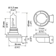 Hella Modern Compact Design Headlight Bulb H9 - 12V 65W PGJ19-5 T4