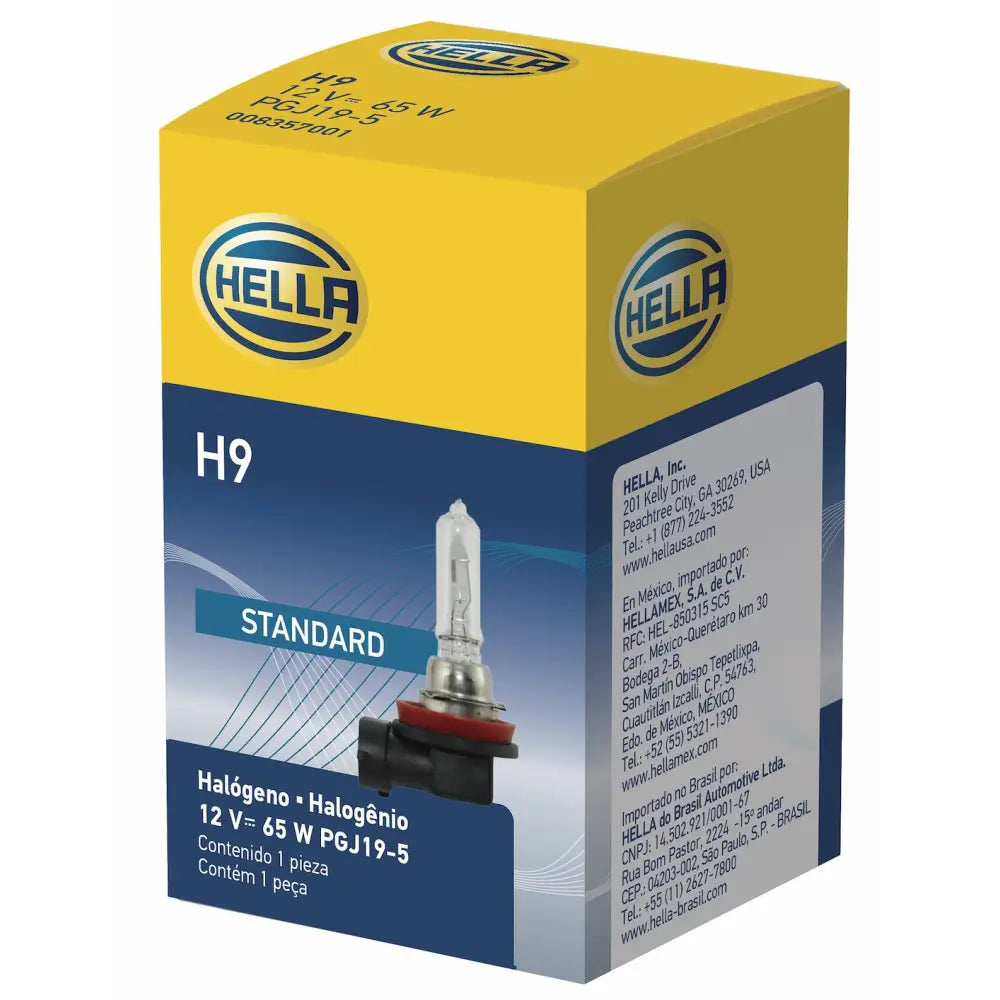 Hella Modern Compact Design Headlight Bulb H9 - 12V 65W PGJ19-5 T4
