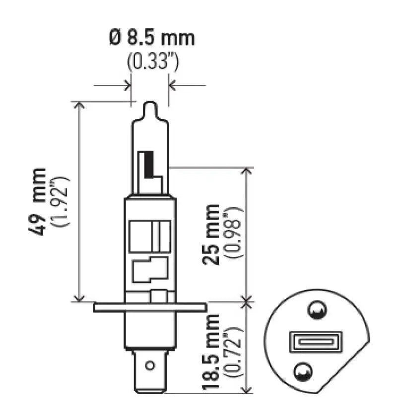 Hella Optilux H1 100W XB Extreme White Bulbs (Pair) 
