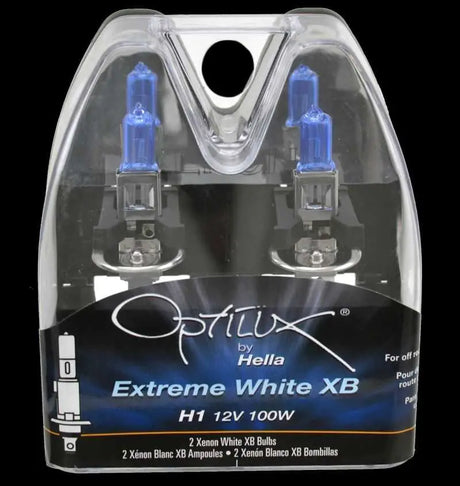 Hella Optilux H1 100W XB Extreme White Bulbs (Pair) 