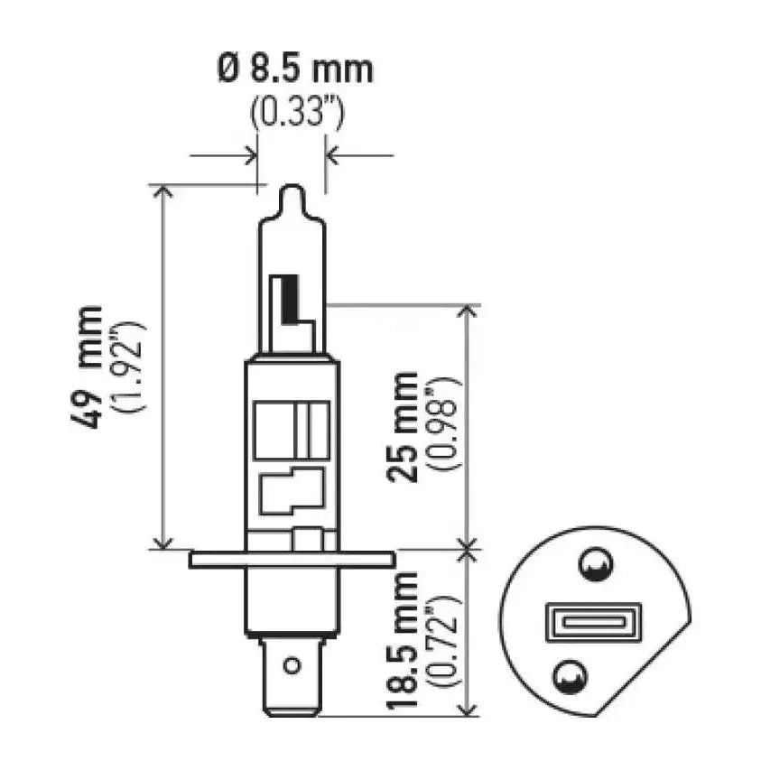 Hella Optilux H1 100W XB Extreme White Bulbs (Pair) 