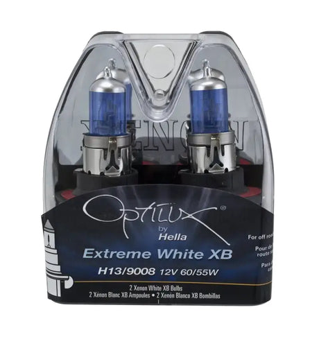 Hella Optilux H13 9008 xenon white bulbs for bright Xenon White headlights