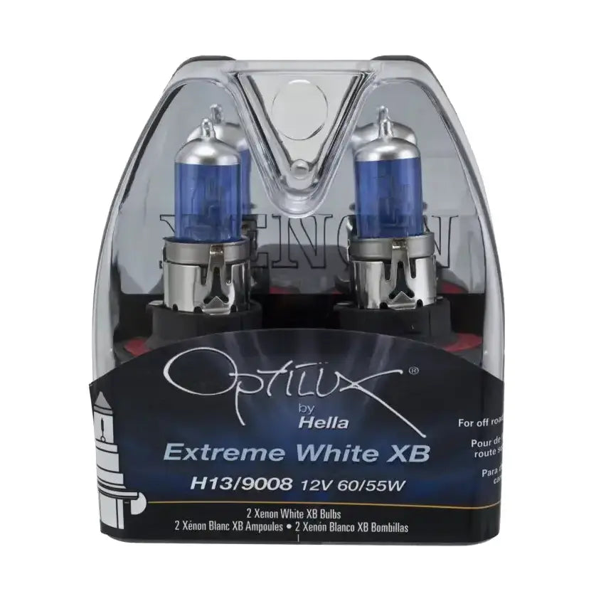 Hella Optilux H13 9008 xenon white bulbs for bright Xenon White headlights