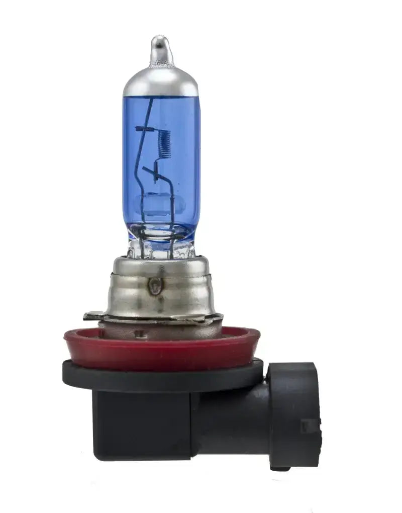 Blue-tinted halogen headlight bulb.