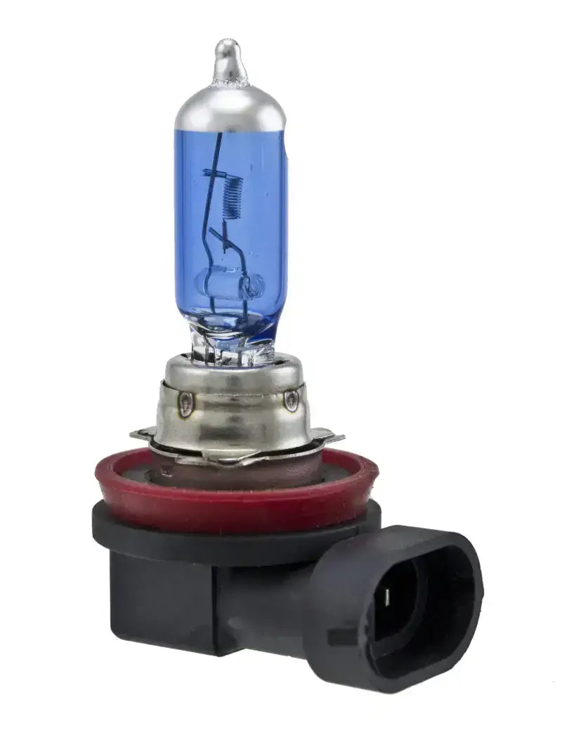 Blue-tinted halogen headlight bulb.
