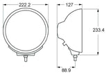 Hella Rallye 4000 series BlackEuro Beam 12V Halogen Lamp with Position Lamp 