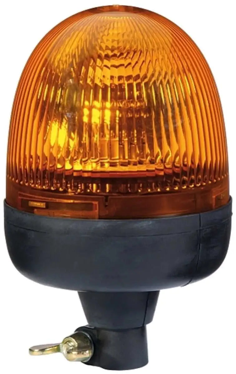 Hella Rota Compact 12V Amber Lens Beacon w/ Flexible Pole Mount 