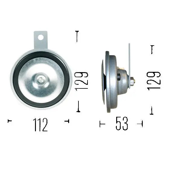 Hella Sharp Penetrating Tone Horn 002768082 - 12V 335HZ Ltone