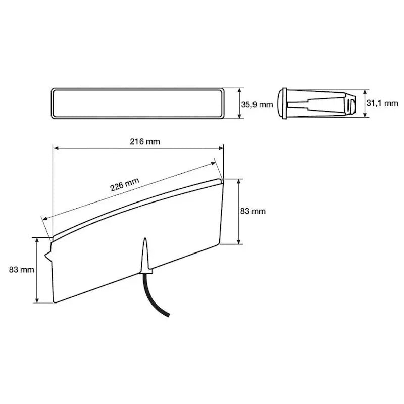 Hella Stable Plastic Housing Daytime Running Light - LED 010043801 - Lamp Kit Drl Universa