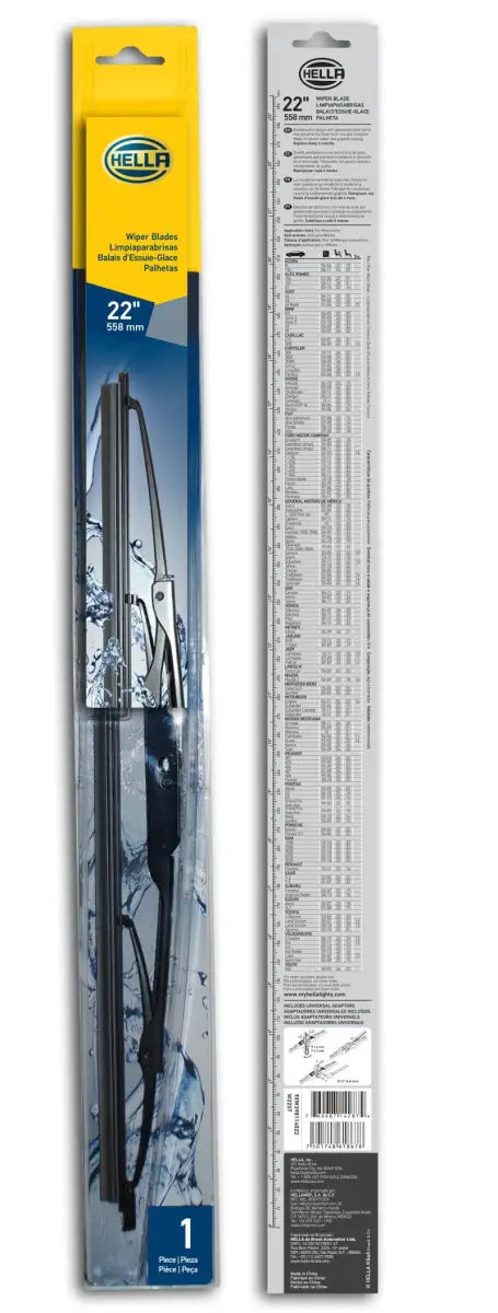Hella Standard Wiper Blade 22in - Single - Powersports