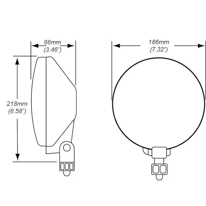 Hella Sturdy Shockproof Housing Driving/ Fog Light 010032001 - Lamp 700FF Drv H3
