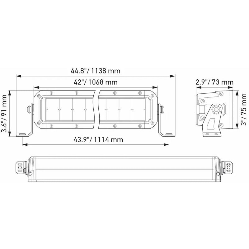 Hella Temperature Control System Light Bar 358197421 - Black Mag Tough 40 Dbl Row Ltbar Tsd