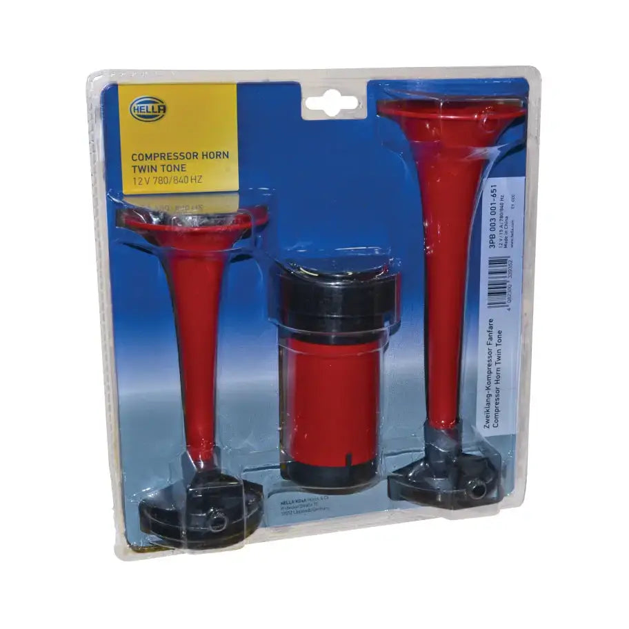 Hella Twin Trumpet Horn Kit 12V 240W 795-800Hz 118dB - Truck & Automotive