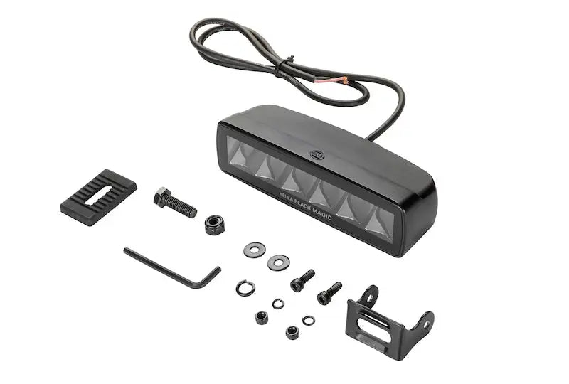 Hella Universal Black Magic 6 L.E.D. Mini Light Bar - Spot Beam - Truck & Automotive
