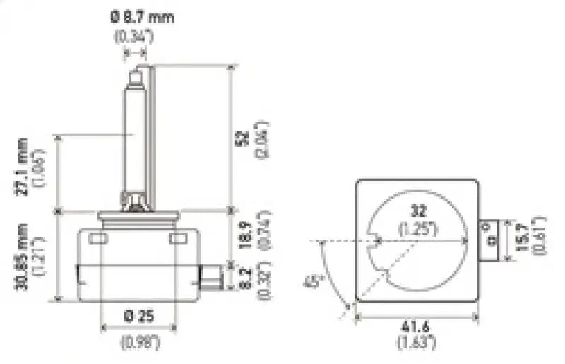 Hella Xenon D1S Bulb PK32d-2 85V 35W 5000k - Truck & Automotive