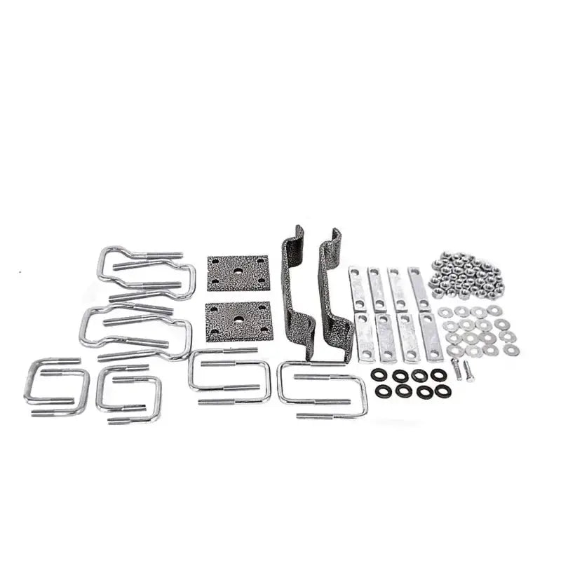 Hellwig 11-22 Ford F-250 SD Hardware Kit for Load Pro Multi Leaf 2500lb/3500lb Helper Springs - Zinc-Plated Brackets, U-Bolts, and Washers for Easy Installation