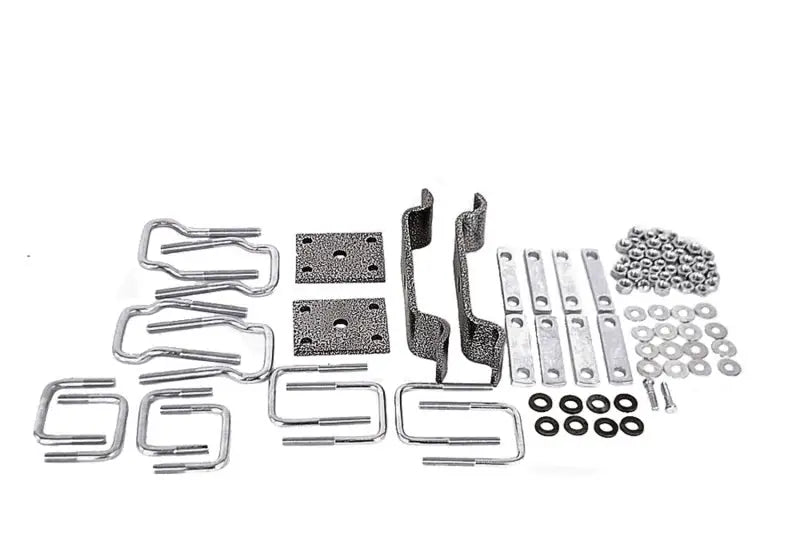 Hellwig 11-22 Ford F-250 SD Hardware Kit for Load Pro Multi Leaf 2500lb/3500lb Helper Springs - Zinc-Plated Brackets, U-Bolts, and Washers for Easy Installation