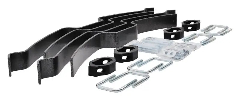 Black metal mounting hardware for Hellwig Silverado 1500 Pro Series suspension upgrade