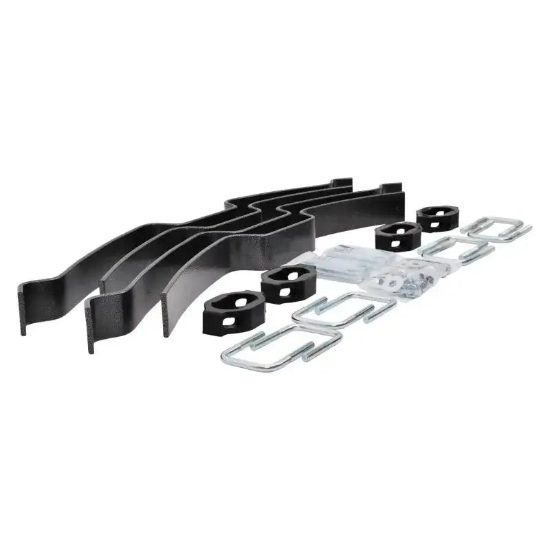 Black metal mounting hardware for Hellwig Silverado 1500 Pro Series suspension upgrade
