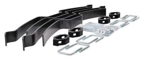 Black metal mounting hardware for Hellwig Silverado 1500 Pro Series suspension upgrade