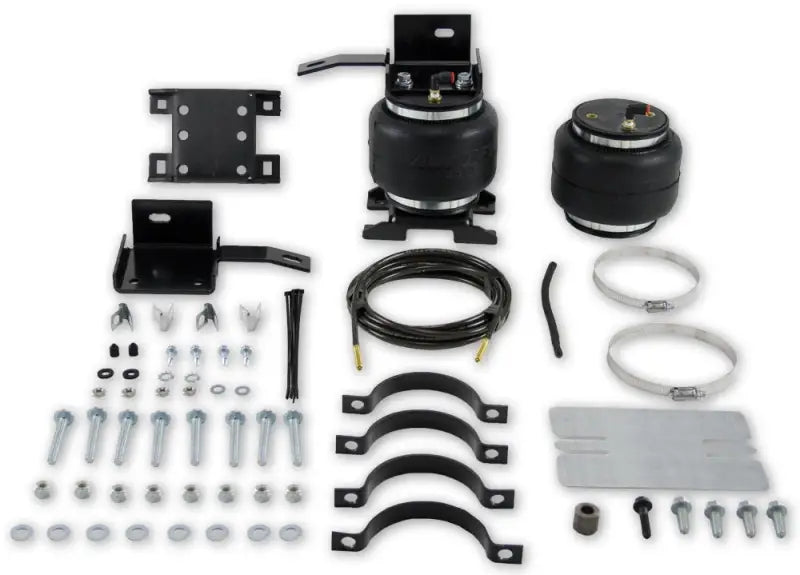 Helper Spring Kit Air Spring for Frame Mount, Up to 5000 Pounds Leveling Capacity, Air Adjustable from 5 to 100 PSI, includes Rubber Air Springs, Brackets, Air Lines, Fittings, Valves, Heat Shield, Installation Hardware, Air Compressor Sold Separately.