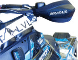 Black and white snowmobile with HGP100-BK hand guards for extra protection