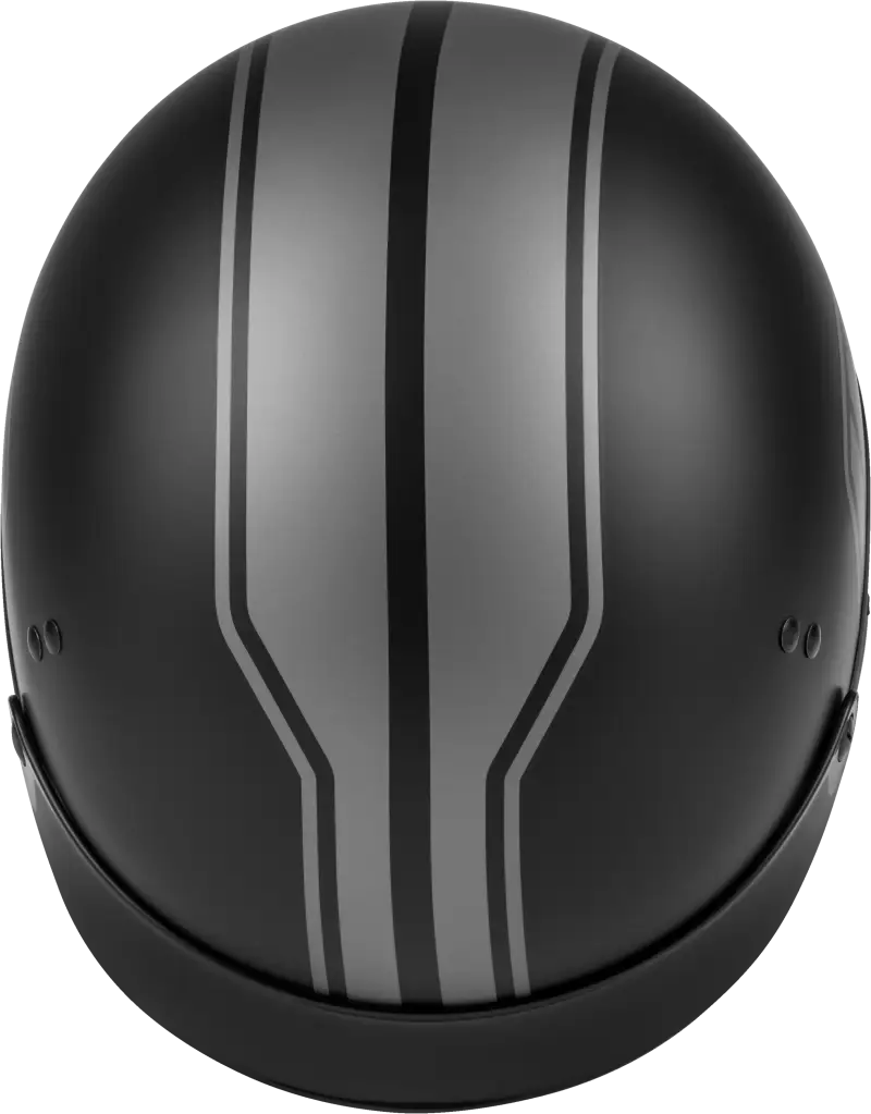 Hh 65 Half Helmet Full Dressed Twin Matte Black/Silver Sm 