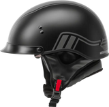 Hh 65 Half Helmet Full Dressed Twin Matte Black/Silver Sm 