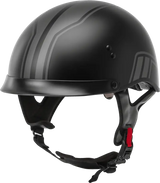 Hh 65 Half Helmet Full Dressed Twin Matte Black/Silver Sm 