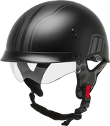 Hh 65 Half Helmet Full Dressed Twin Matte Black/Silver Sm 