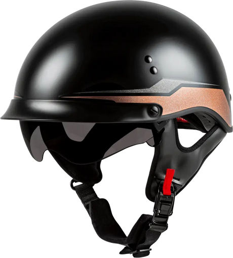 Hh 65 Half Helmet Source Full Dressed Black/Copper Xl 