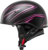 Hh 65 Half Helmet Torque Naked Matte Black/Pink Xs 