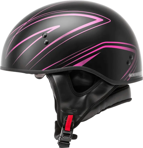 Hh 65 Half Helmet Torque Naked Matte Black/Pink Xs 