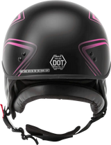 Hh 65 Half Helmet Torque Naked Matte Black/Pink Xs 
