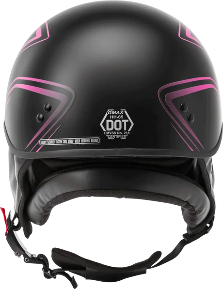 Hh 65 Half Helmet Torque Naked Matte Black/Pink Xs 